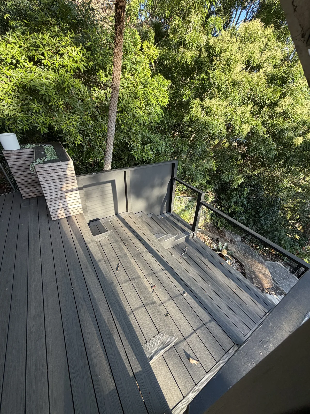 Finished upper deck looking out over the trees