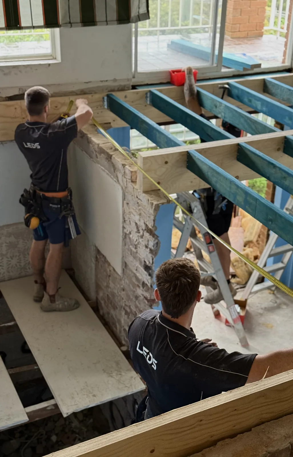 Framing a new subfloor