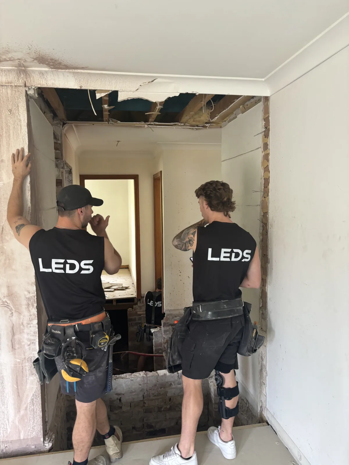 Opening up a ceiling during a renovation