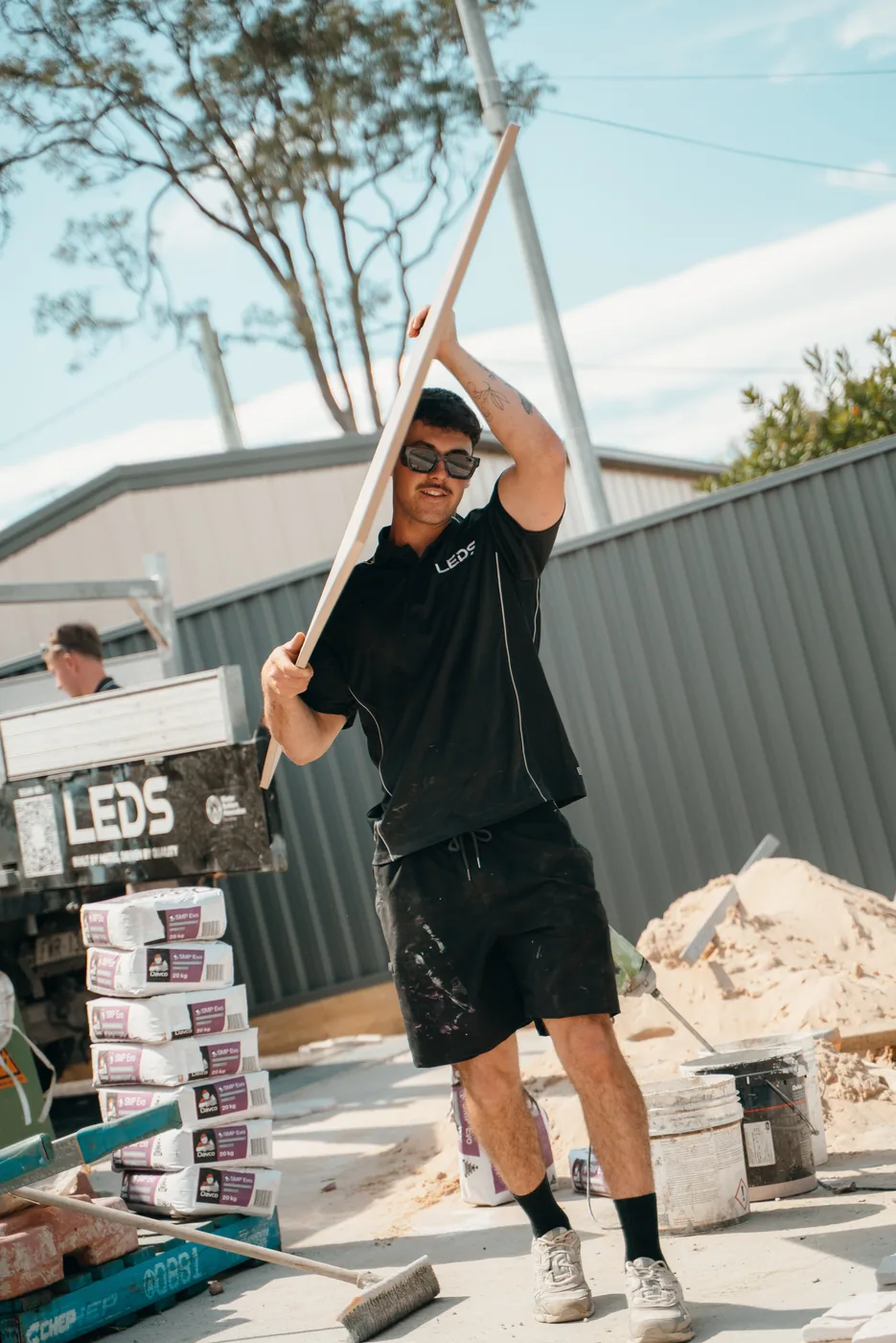 Moving timber on site